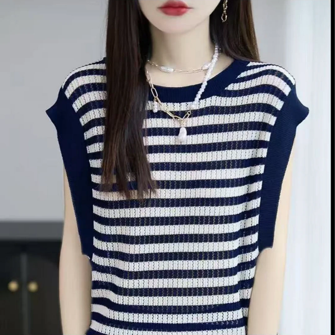 【编码Q162】气质显瘦薄款短袖春季时尚毛针织衫百搭休闲