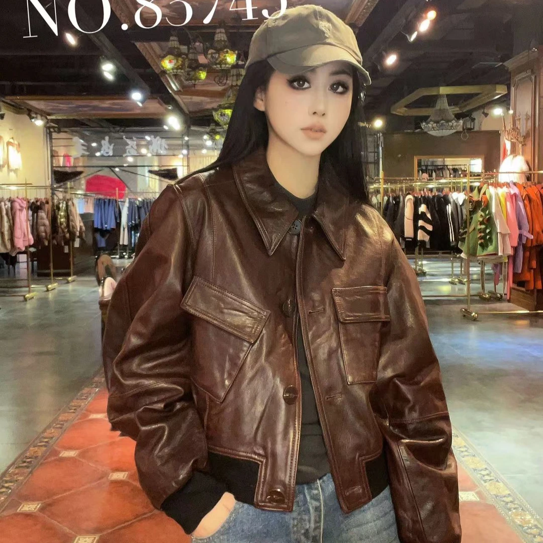 【CY】83745 2025新款小众设计师款绵羊皮外套