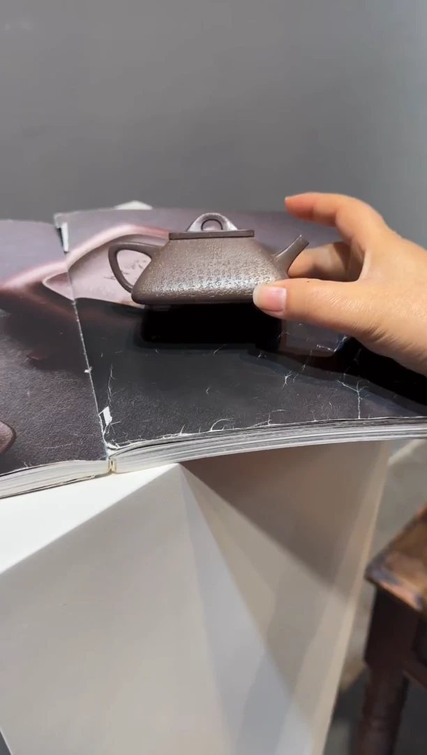 茶壶紫砂勇*40四方石瓢 刻绘