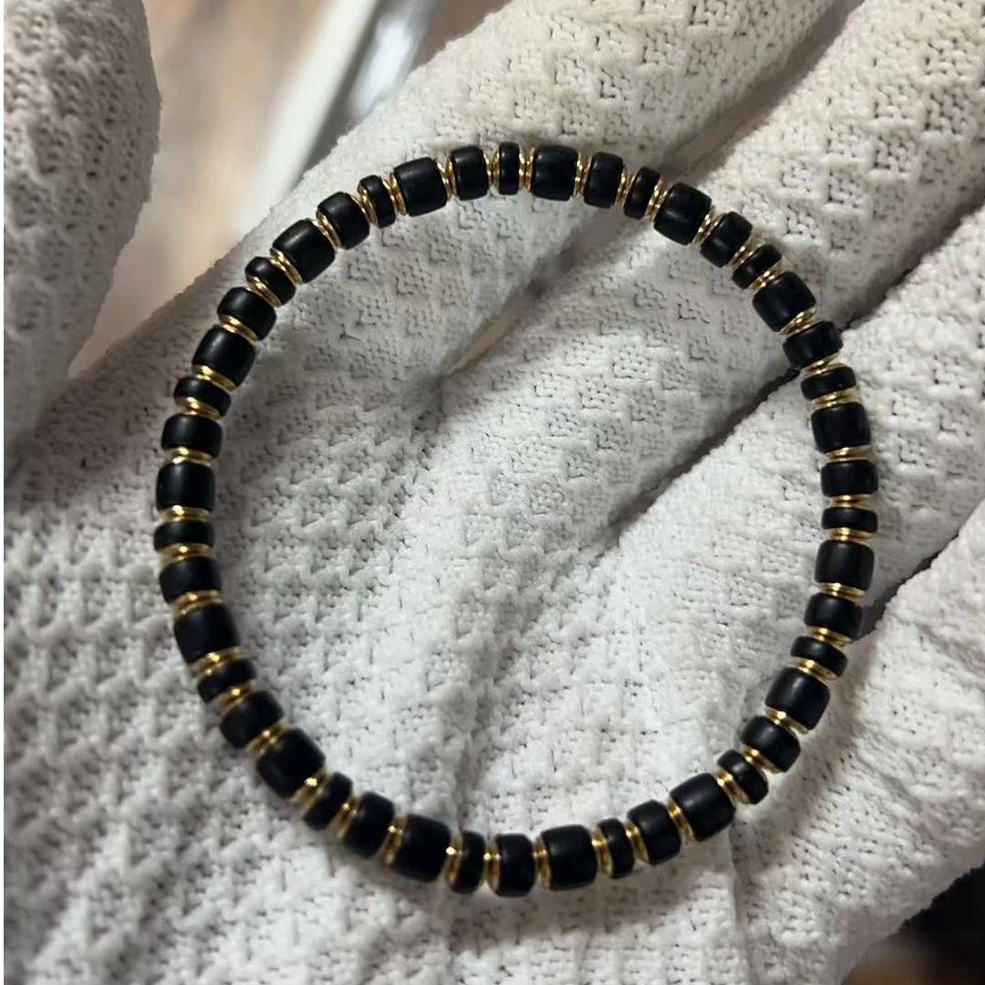 【上新了故宫·满木园】乌木镶嵌单圈手串