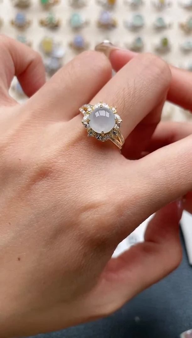 【闪购商品】翡翠戒指银S925镶嵌1111