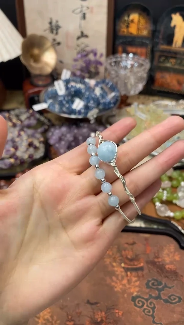 【闪购商品】海蓝宝石手镯未镶嵌3090