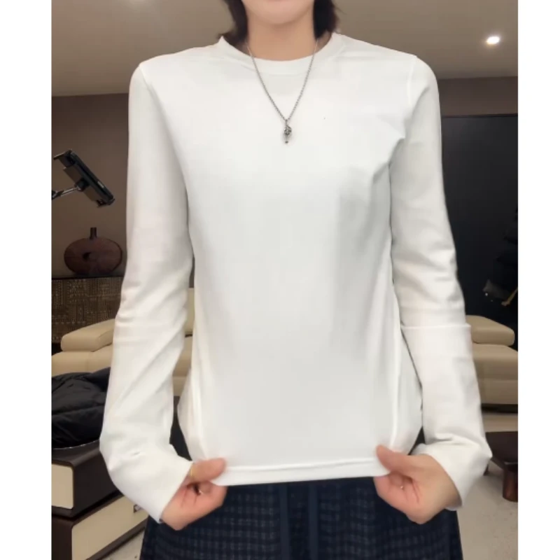 【小蛮腰打底】秋冬新款显瘦加绒设计百搭打底上衣T恤LK2507751