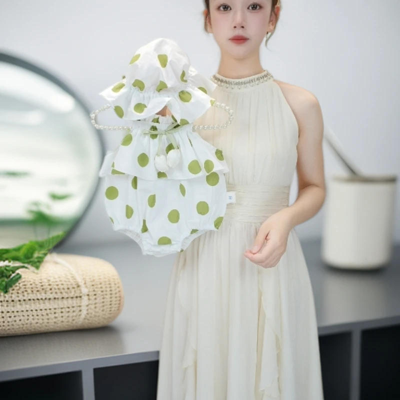 【MM】2025婴儿女童夏季儿童幼儿纯棉碎花公主洋气亲子宝宝连体夏款