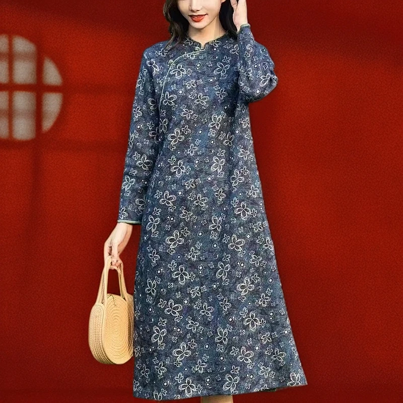 94时尚气质轻奢复古高定连衣裙