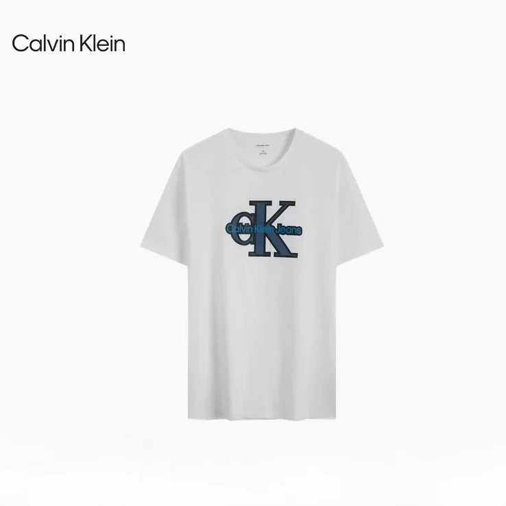 CK Jeans25新款男士休闲印花圆领短袖