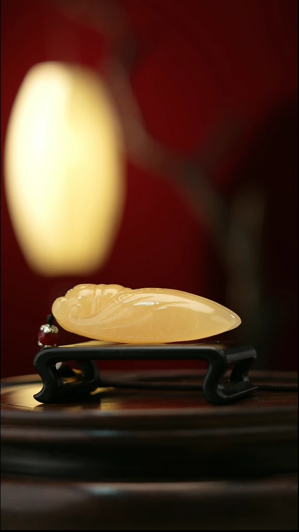 玉【金蝉，一鸣惊人】天然玉石摆件手把件