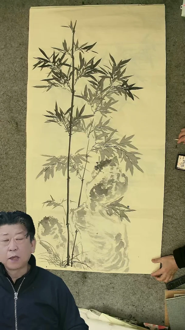 国画四尺整张  墨竹  69*138cm