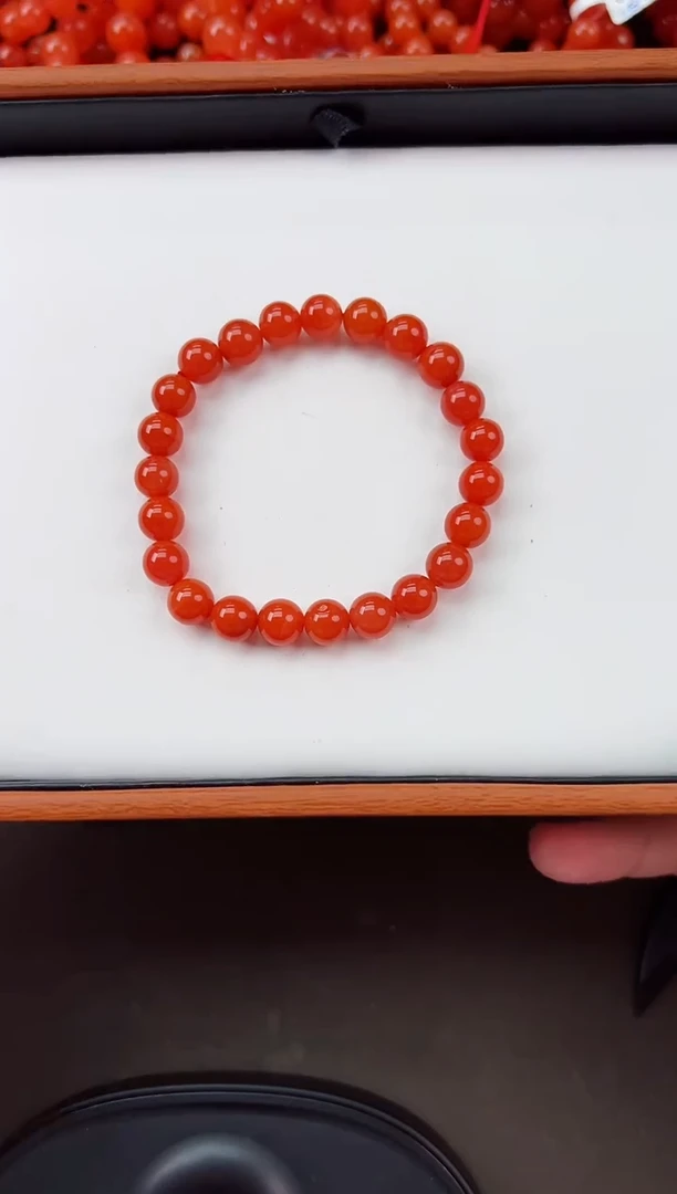 【闪购商品】南红玛瑙手串未镶嵌保山杨柳滴水洞高品亮光手串8+