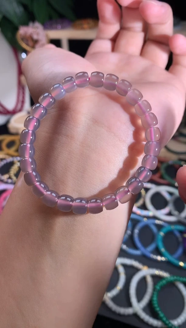 玛瑙/玉髓手链未镶嵌直切手串