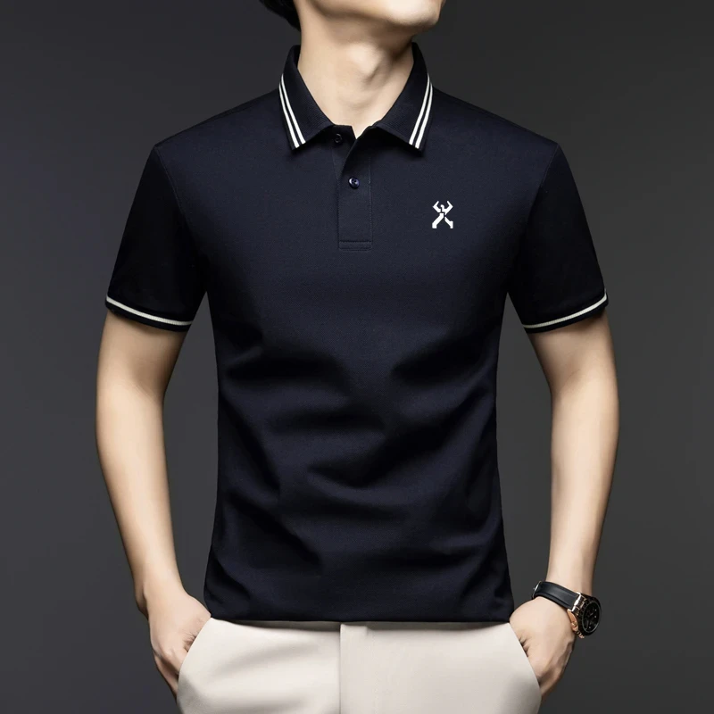 劲霸世家【100%纯棉】夏季新款男士短袖POLO衫翻领时尚轻奢百搭潮流