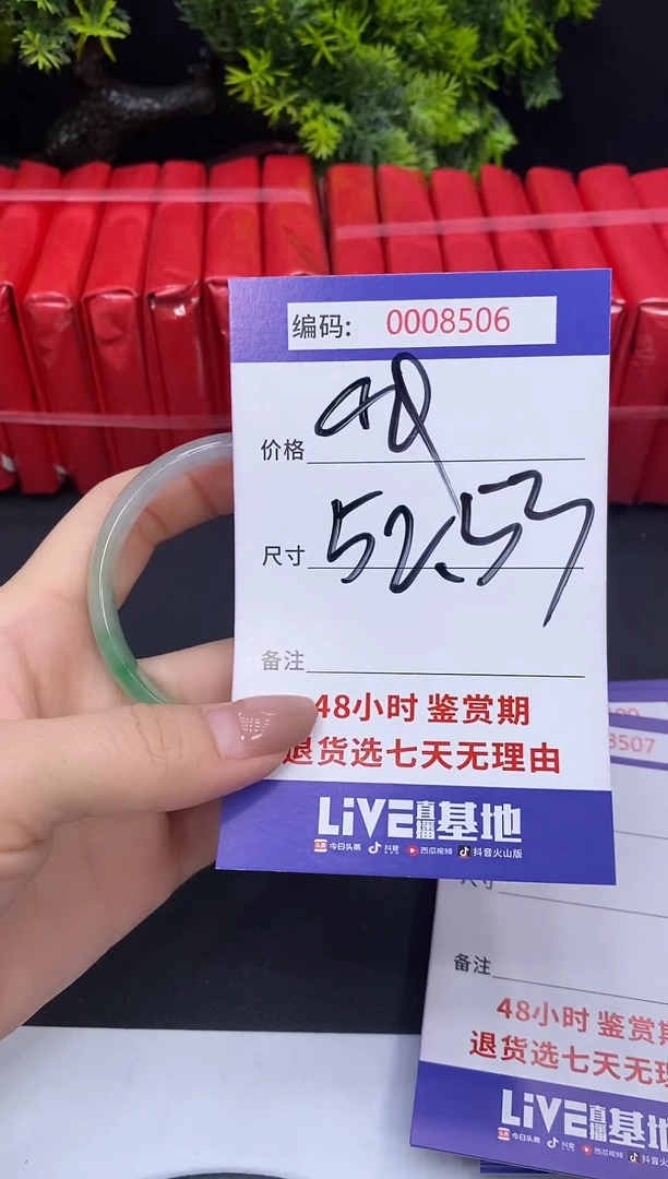 未镶嵌手镯翡翠0008506