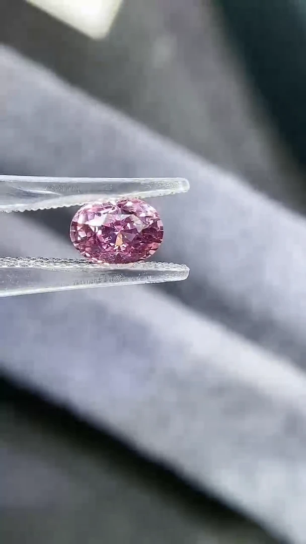 【闪购商品】定制蓝宝石定制未镶嵌帕帕拉恰无烧1.1克拉吉尔德vb