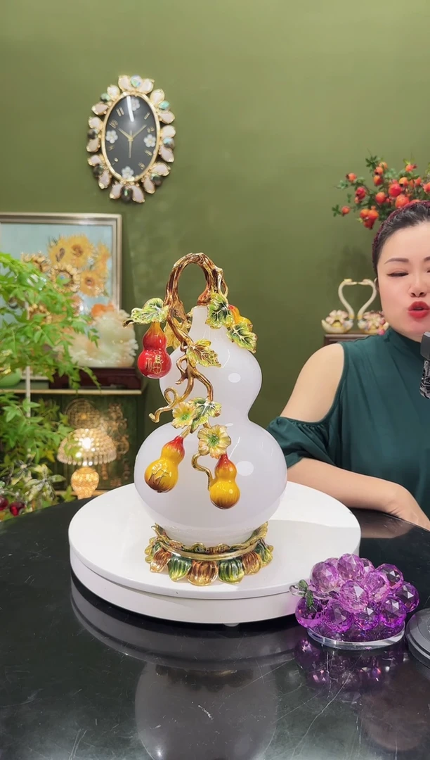 琉璃珐琅彩  五福临门