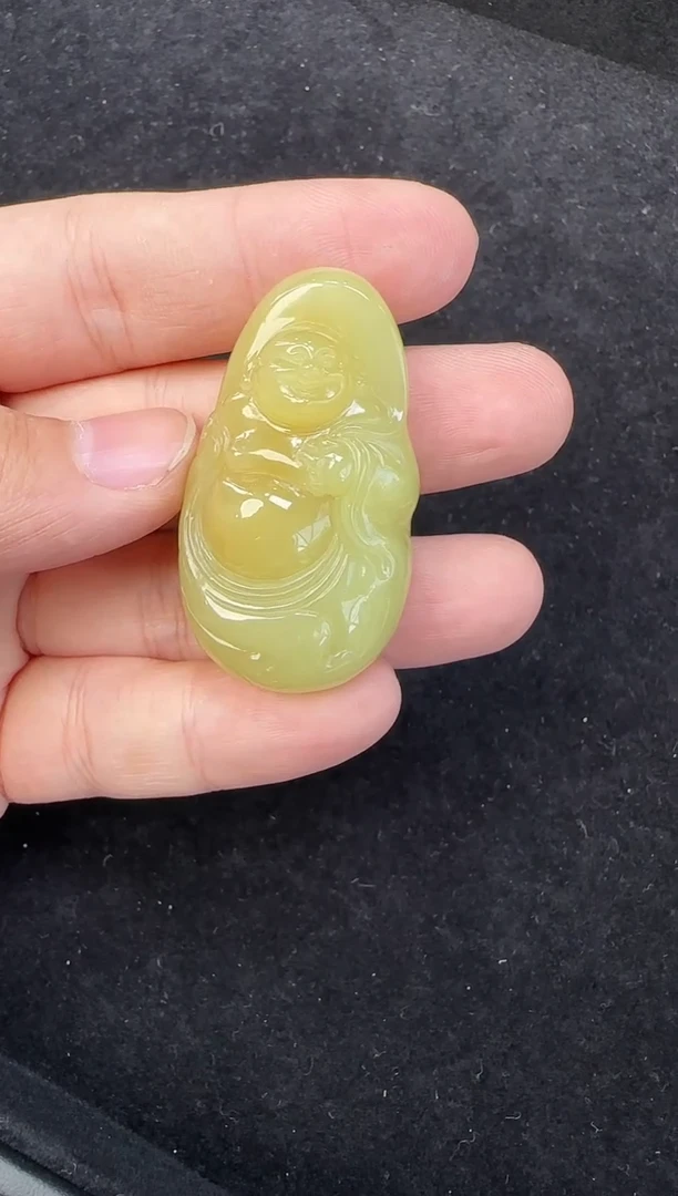 颈饰未镶嵌和田玉若羌糖黄佛公