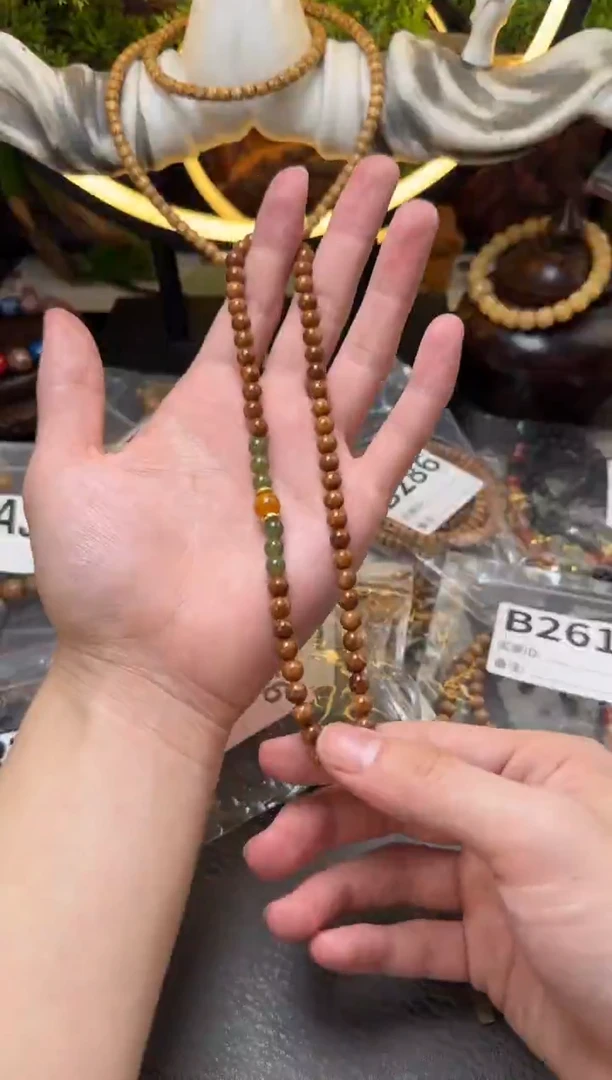 手串库克未镶嵌A056库克和田蜜蜡圆珠双圈