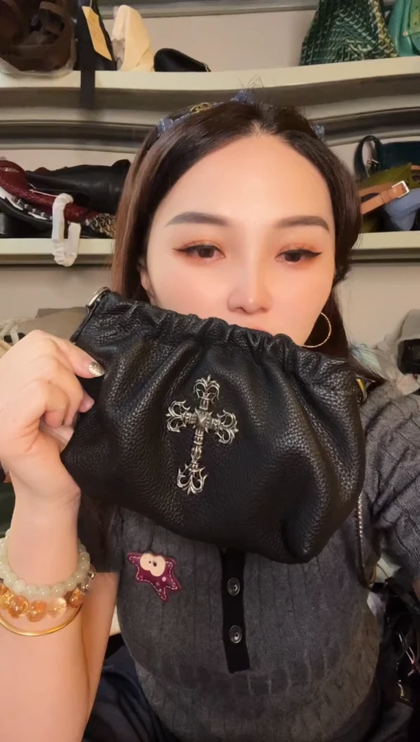 水牛皮（革）珊瑚店清斜挎包真皮包时尚百搭包包
