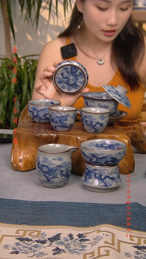 简装家用款7件套 老陶泥开片纹陶瓷茶具