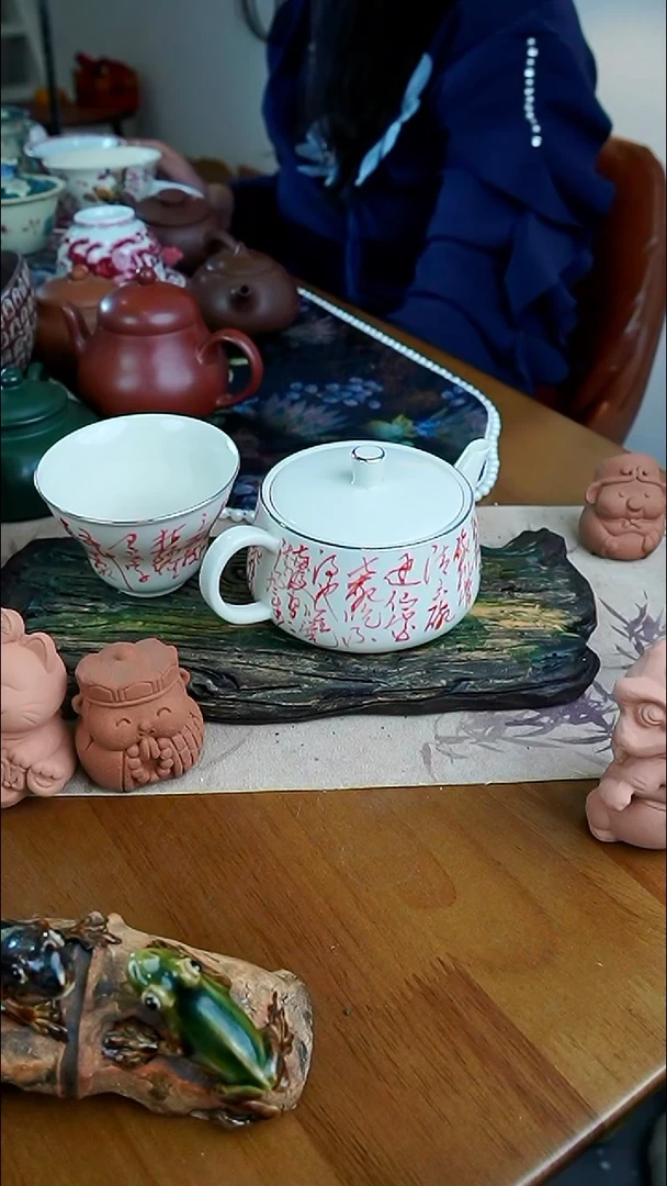 茶瓷物语描银茶壶配杯