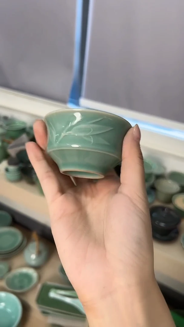 龙泉云间青瓷小米茶器