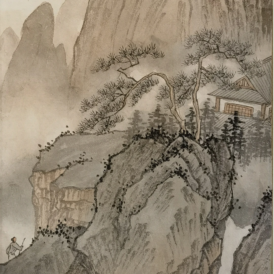【辽拍】V240409-3-01《山水》（0.8平尺) 纸本镜片 dll1204