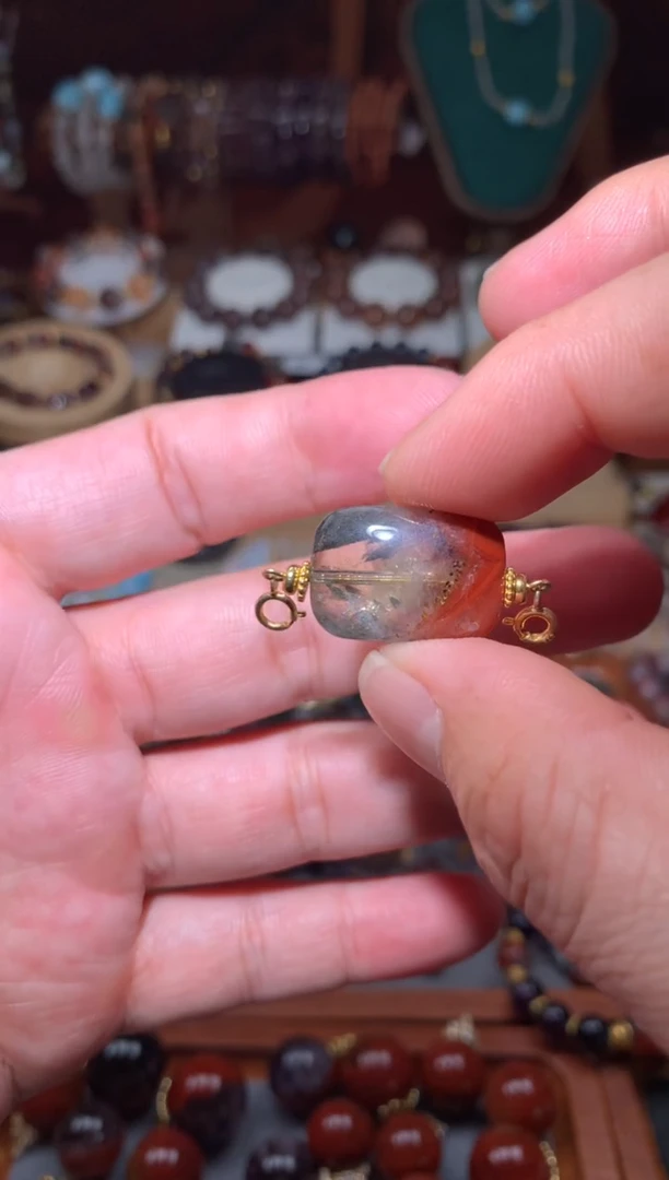 未镶嵌珠宝半成品水晶红极光