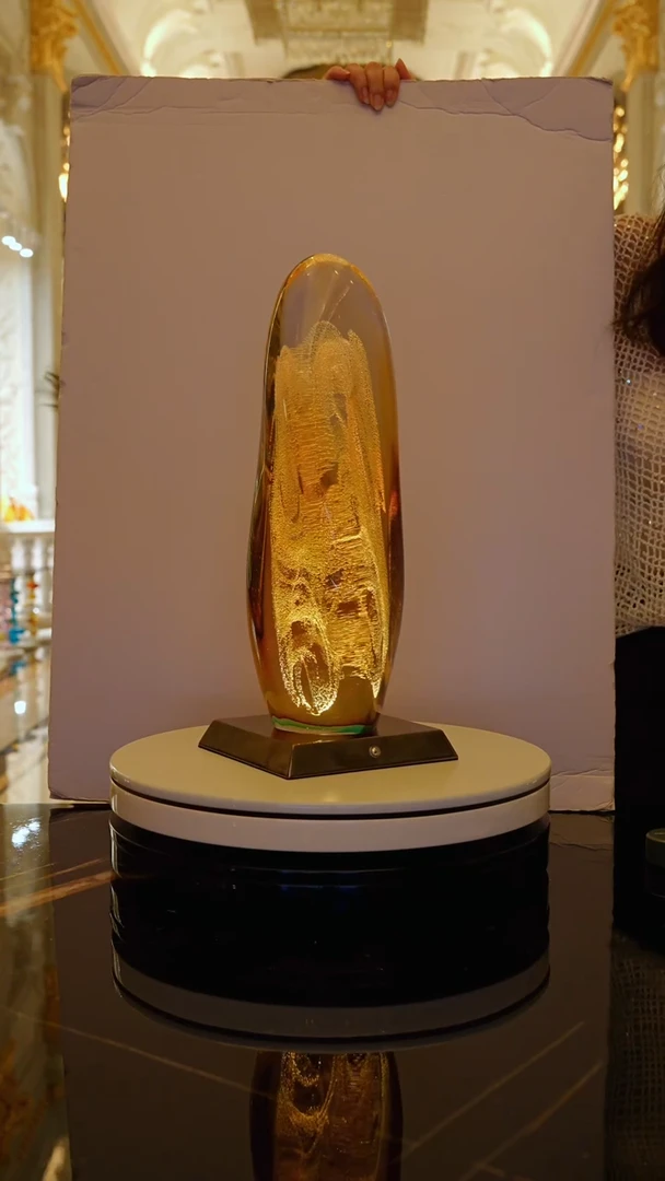 琉璃月虹艺术摆件T10+AJ1619029灯底座黑色