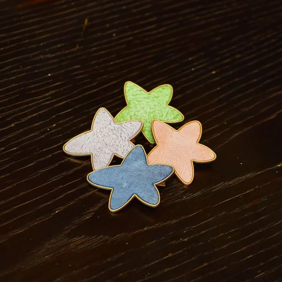 【 小梁师傅 】手工牛皮可爱卡通多巴胺雾蜡皮发卡
