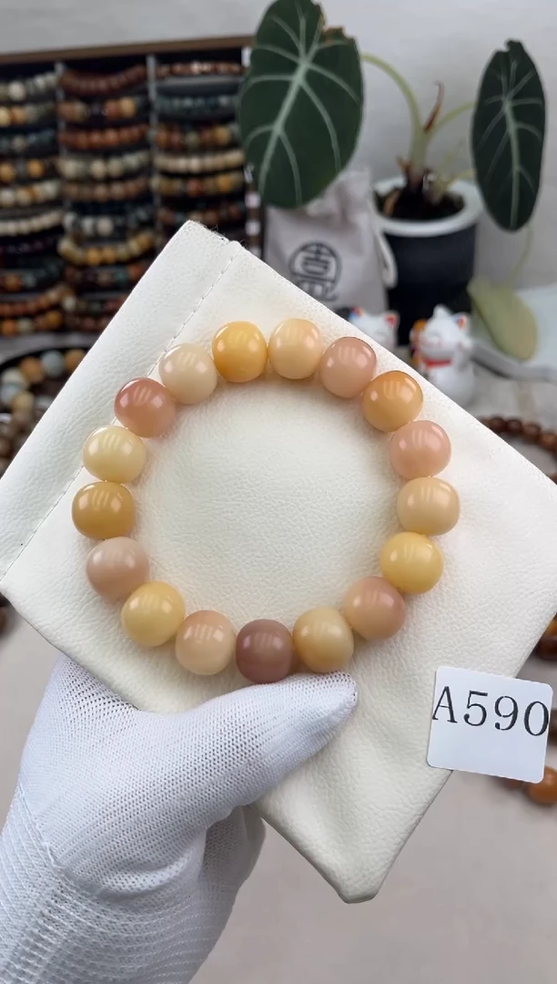 菩提根/象牙果手串a590卡16 干磨