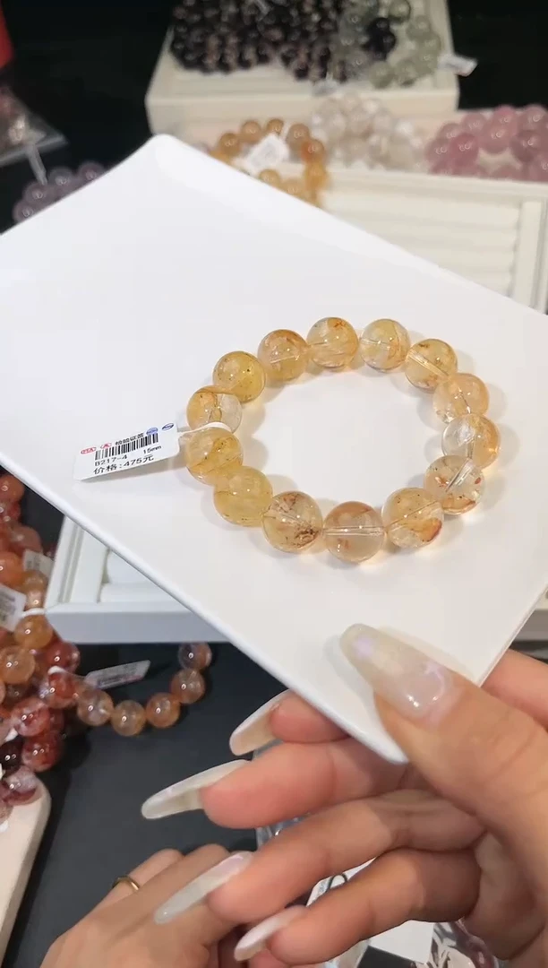 水晶手链未镶嵌多样性发一Q87红胶花1mm