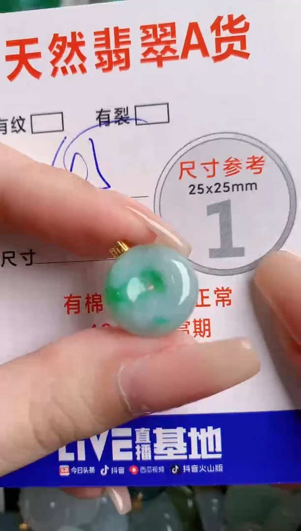 翡翠18K金镶嵌颈饰23001540