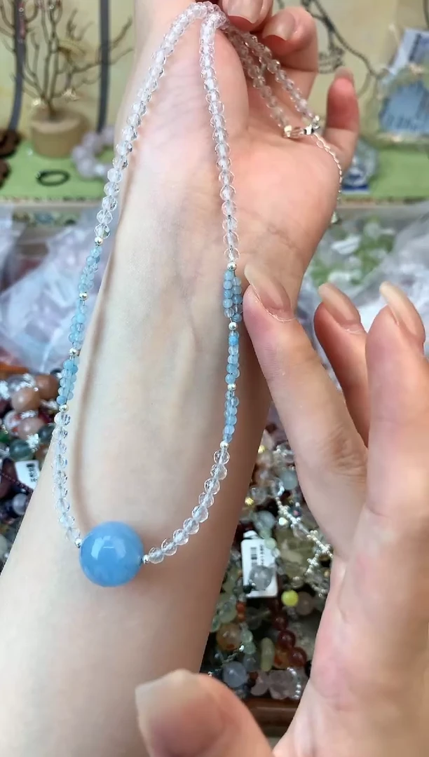 海蓝宝石颈饰未镶嵌207