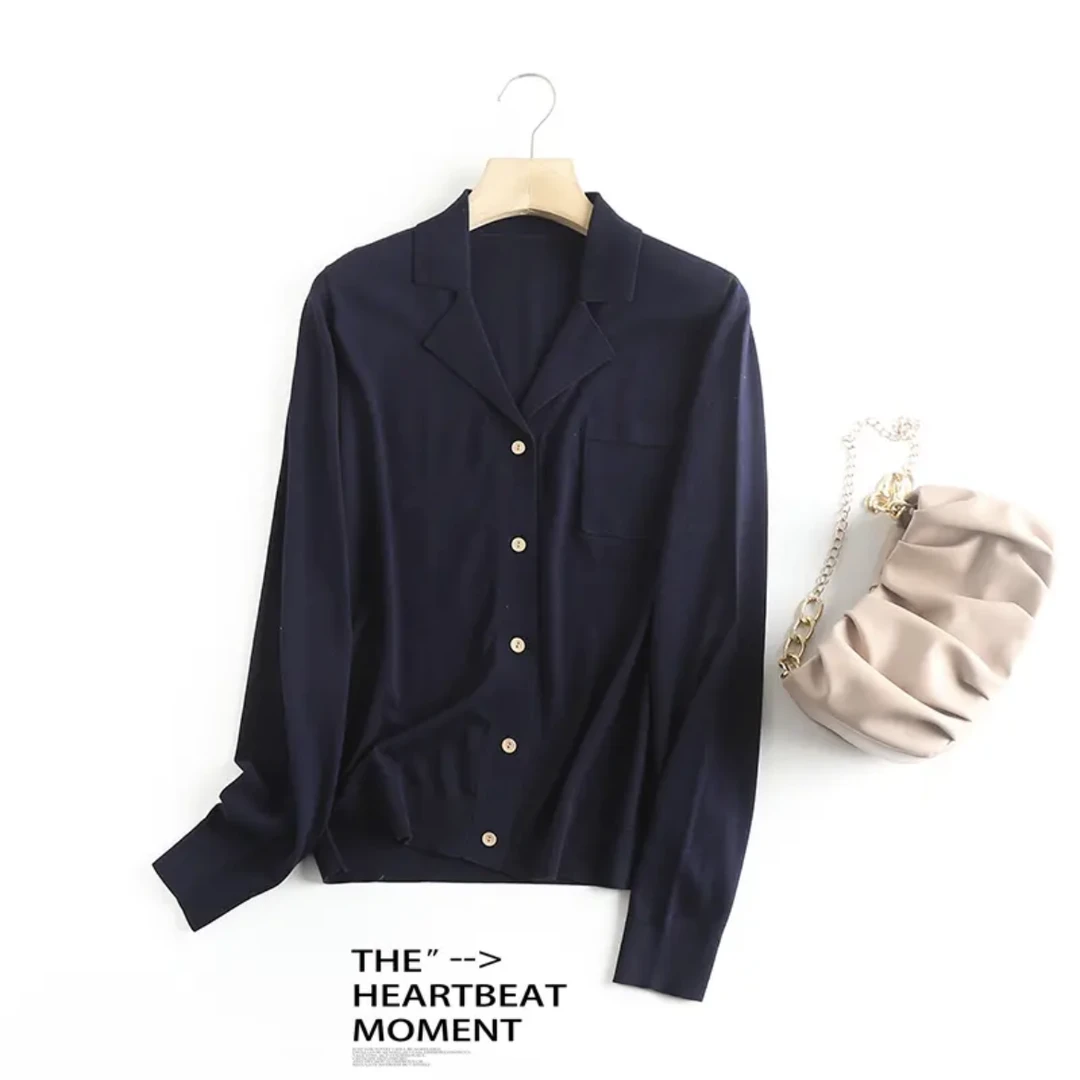 #桑蚕丝开衫#含桑蚕丝女装针织气质百搭休闲开衫 F200-BN118