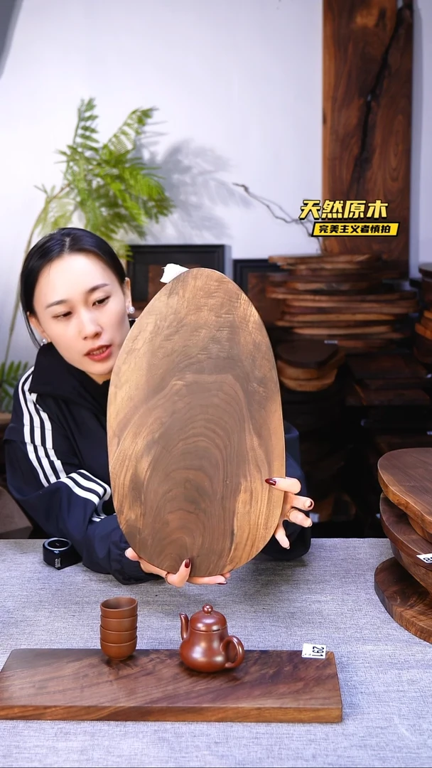 木北美黑胡桃原木.干裂疤结不属于商品质量问题完美主义者慎拍