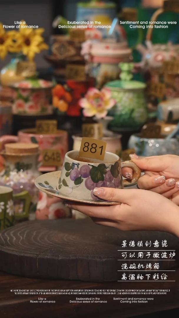 陶瓷881景德镇高温釉下彩绘设计师款式