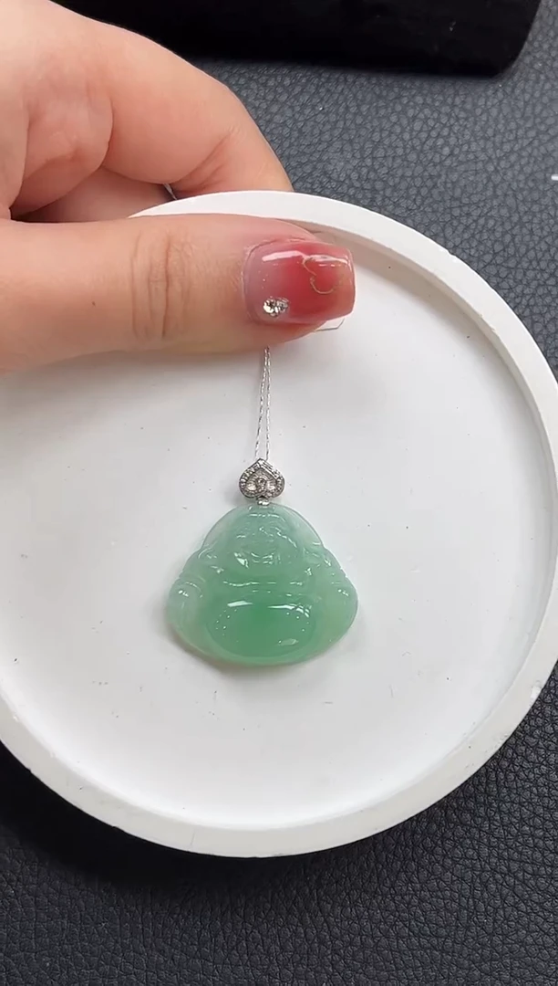 【闪购商品】翡翠颈饰18K金镶嵌佛公