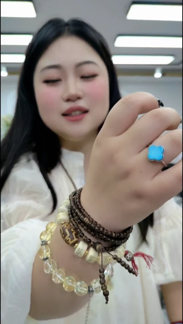 【闪购商品】玛瑙/玉髓颈饰银S925镶嵌2208蓝戒指