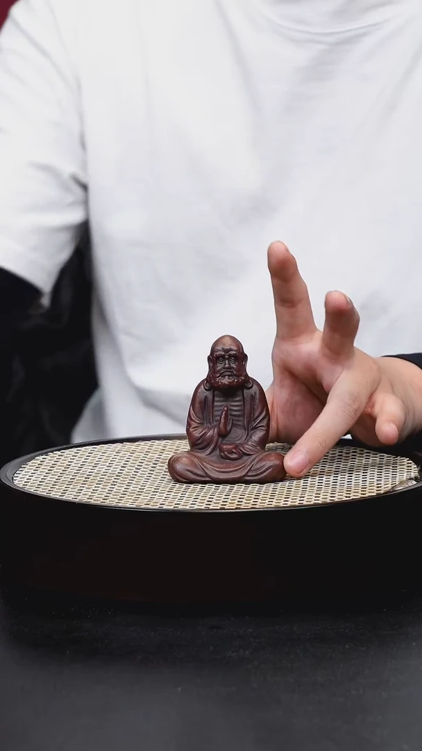 茶壶紫砂紫砂达摩茶宠