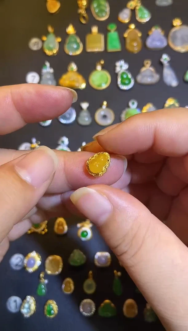 吊坠(不含链)银S925镶嵌翡翠1