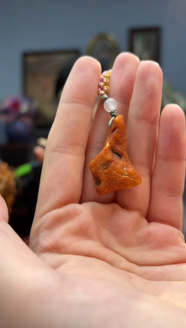 琥珀颈饰未镶嵌手机挂