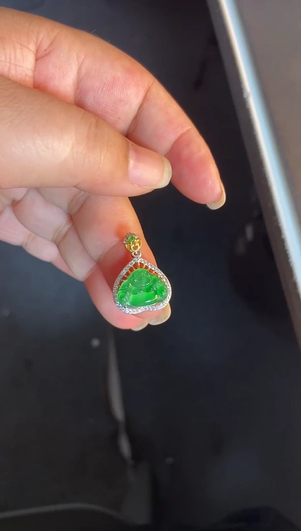 吊坠(不含链)银S925镶嵌翡翠1