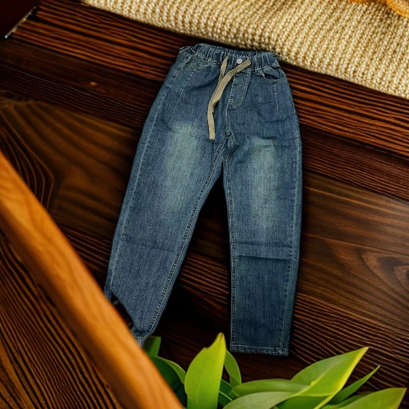 8869# 松紧宽松百搭萝卜裤九分老爹裤