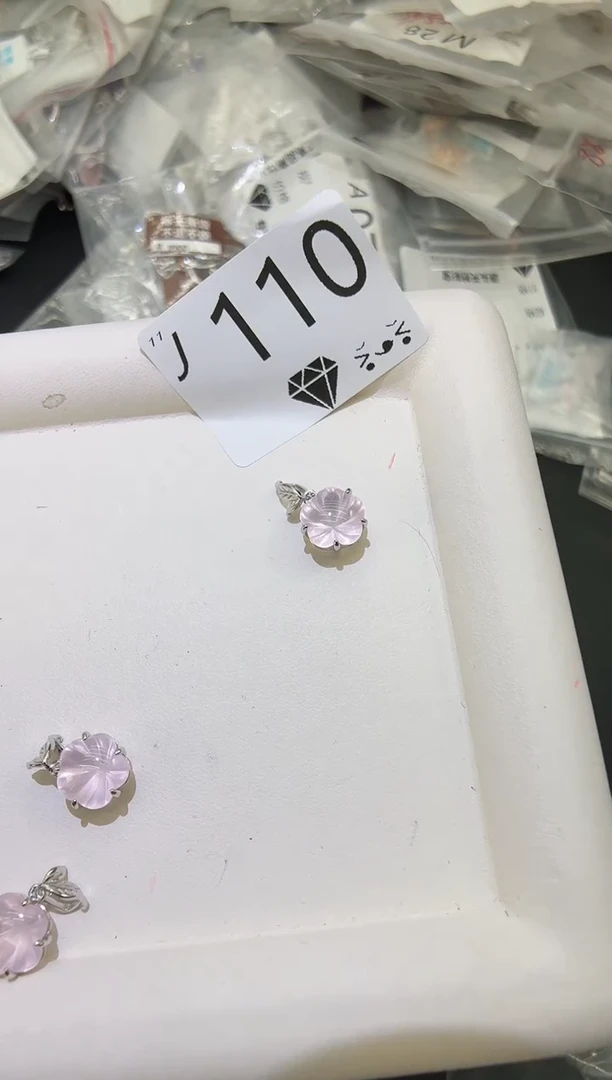 银S925镶嵌珠宝半成品水晶多样性发一个J110