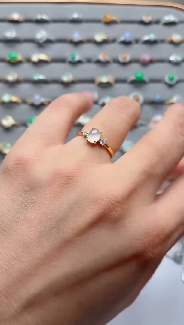 银S925镶嵌戒指翡翠.