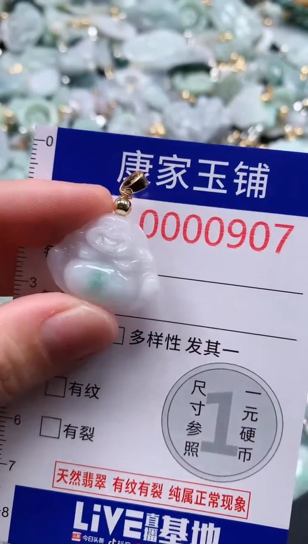 翡翠未镶嵌吊坠(不含链)907