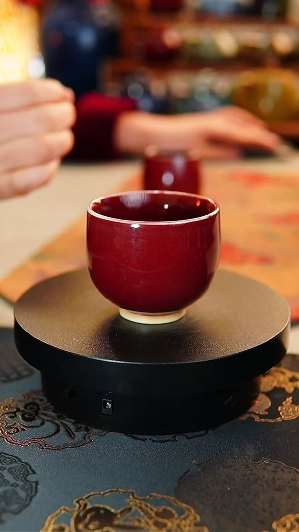 【闪购商品】瓷片235  红罗汉杯     
