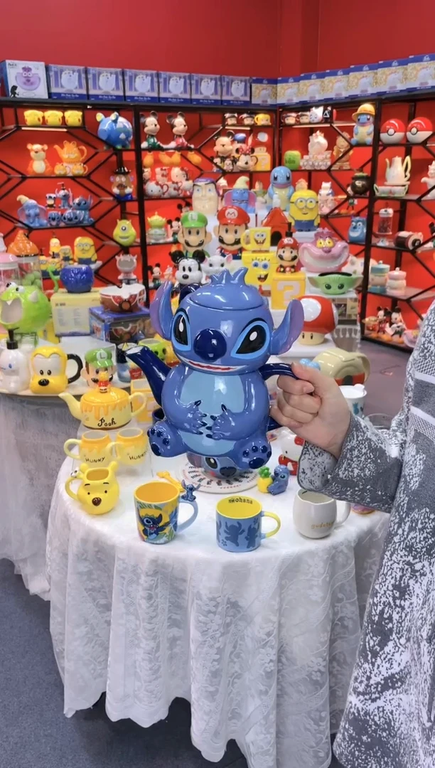 【闪购商品】.@@陶瓷史迪奇一体水壶