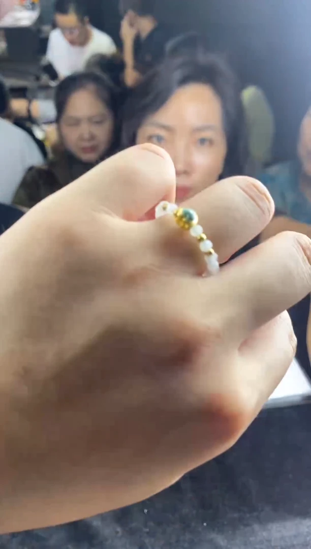 和田玉戒圈银S925镶嵌戒圈-699