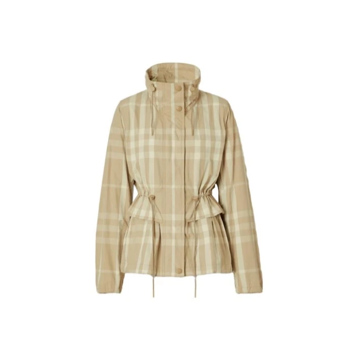 99新 BURBERRY/博柏利 汤/P245010096/战马格纹 抽绳冲锋衣 外套