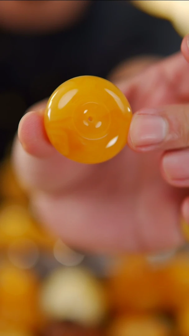 裸石琥珀未镶嵌焦皮料平安扣14.88